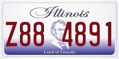 IL license plate Z884891