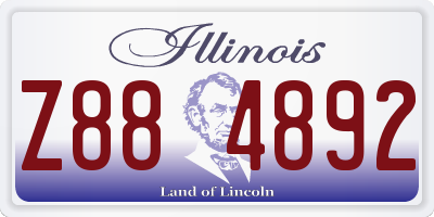 IL license plate Z884892