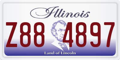IL license plate Z884897
