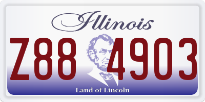 IL license plate Z884903