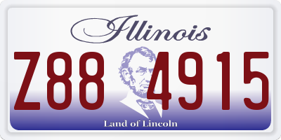IL license plate Z884915