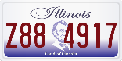 IL license plate Z884917