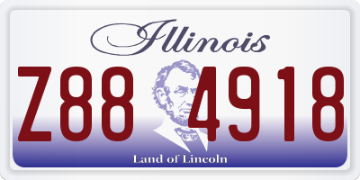 IL license plate Z884918