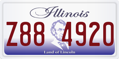 IL license plate Z884920