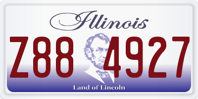 IL license plate Z884927