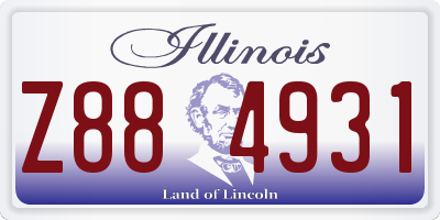 IL license plate Z884931