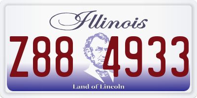 IL license plate Z884933