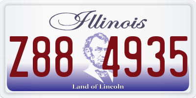IL license plate Z884935
