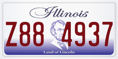 IL license plate Z884937