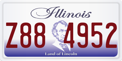 IL license plate Z884952