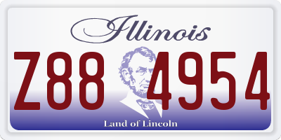 IL license plate Z884954
