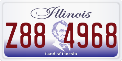 IL license plate Z884968