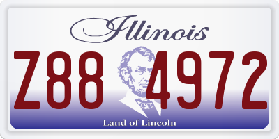 IL license plate Z884972