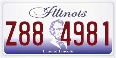 IL license plate Z884981