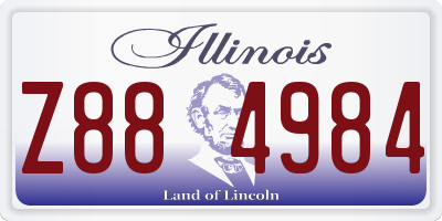 IL license plate Z884984