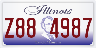IL license plate Z884987