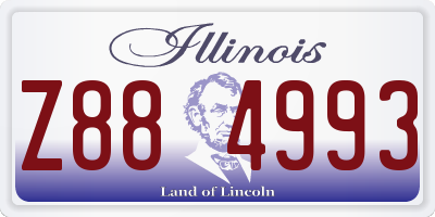 IL license plate Z884993