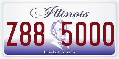 IL license plate Z885000