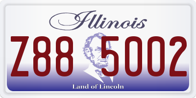 IL license plate Z885002