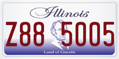 IL license plate Z885005