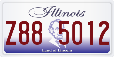 IL license plate Z885012