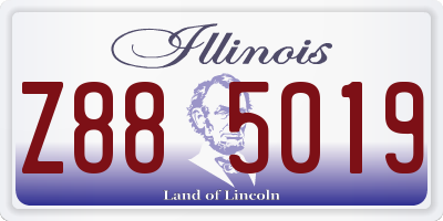 IL license plate Z885019