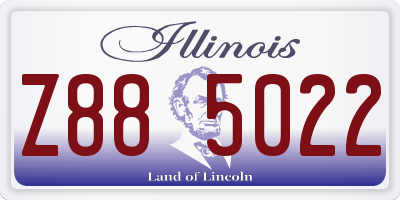 IL license plate Z885022