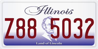 IL license plate Z885032
