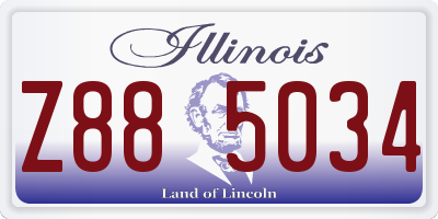 IL license plate Z885034
