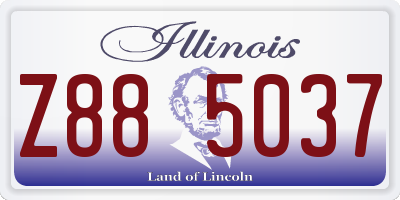 IL license plate Z885037