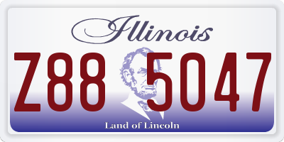 IL license plate Z885047