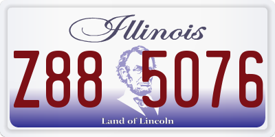 IL license plate Z885076