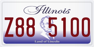IL license plate Z885100