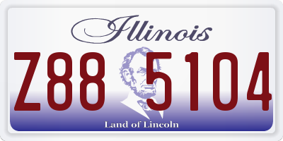 IL license plate Z885104