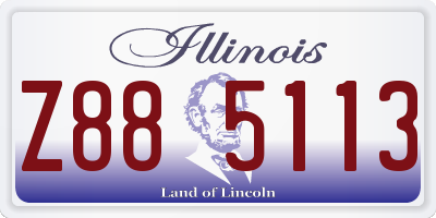 IL license plate Z885113