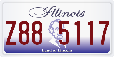 IL license plate Z885117