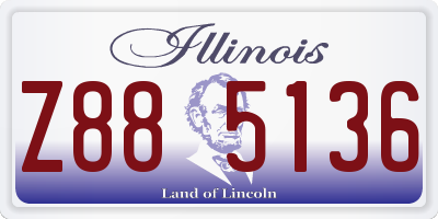 IL license plate Z885136