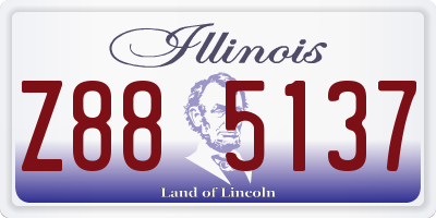 IL license plate Z885137