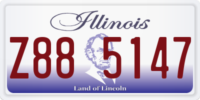 IL license plate Z885147