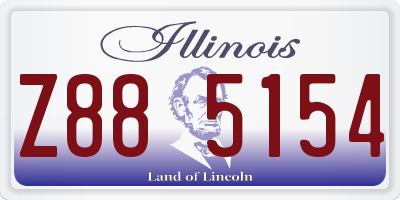 IL license plate Z885154