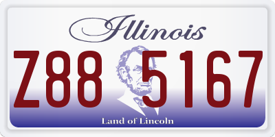 IL license plate Z885167