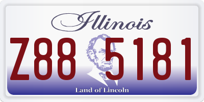 IL license plate Z885181