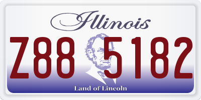 IL license plate Z885182