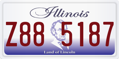 IL license plate Z885187