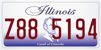 IL license plate Z885194