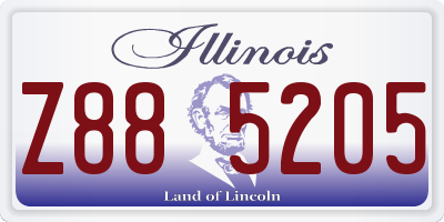 IL license plate Z885205