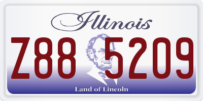 IL license plate Z885209