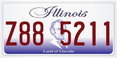 IL license plate Z885211