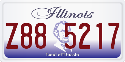IL license plate Z885217