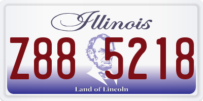IL license plate Z885218